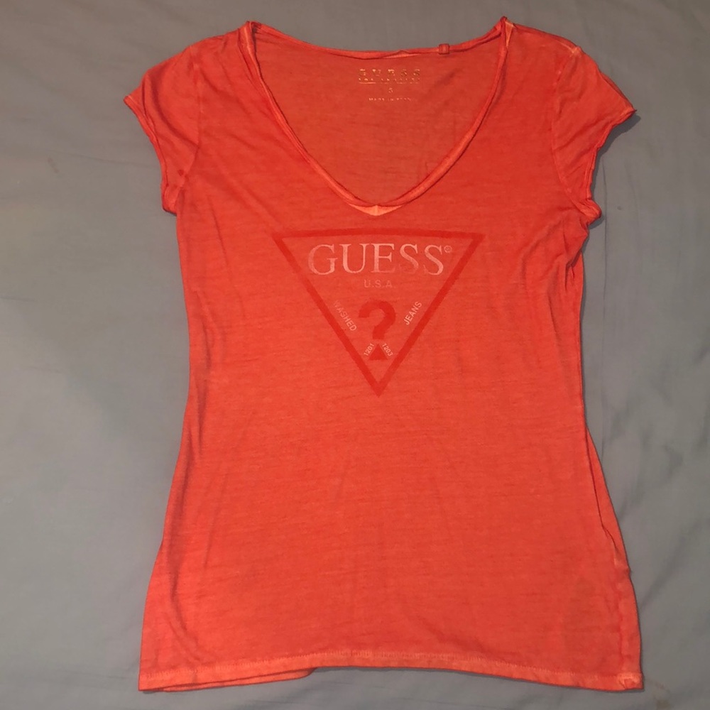 GUESS Orange Logo Shirt